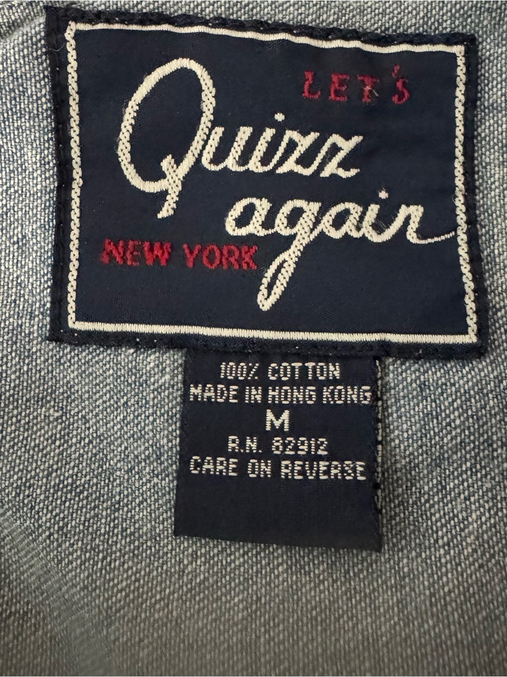 “SOLD”Vintage Quizz Again Button Up Denim Shirt Women’s Medium Teddy Bears - Picture 5 of 6